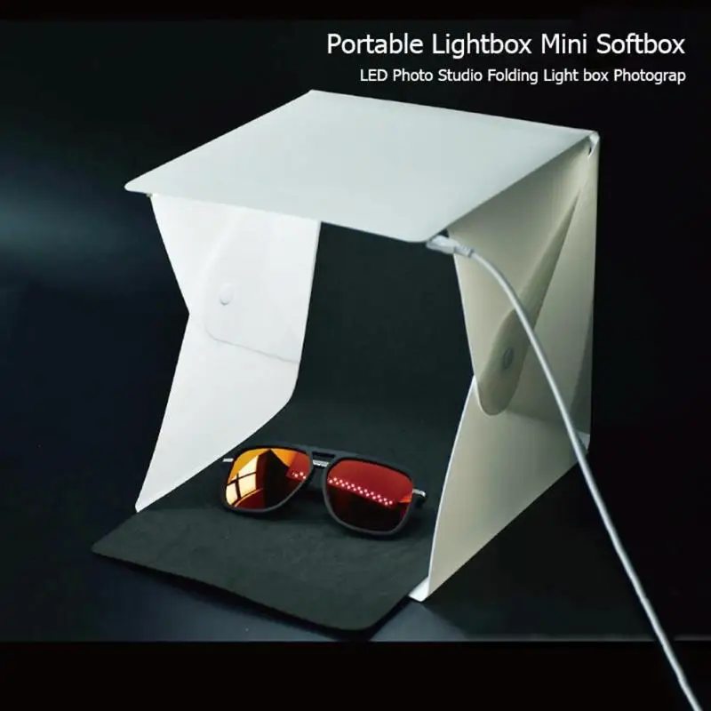 

Portable Lightbox Mini Softbox LED Photo Studio Folding Light Box Photography Backgound for DSLR Camera Accessories 20x20x20cm