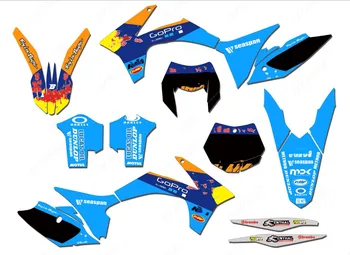 

Motorcycle Graphics Backgrounds Stickers DECALS For KTM EXC 2013 2012 SX SXF XC XCF XCW 2011 2012 125 200 250 300 350 450 500