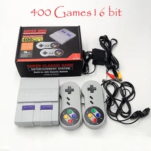Новая супер мини 16 бит Встроенная 400 игровая консольная система с геймпадами ТВ видеоигры консоли AV/HDMI выход