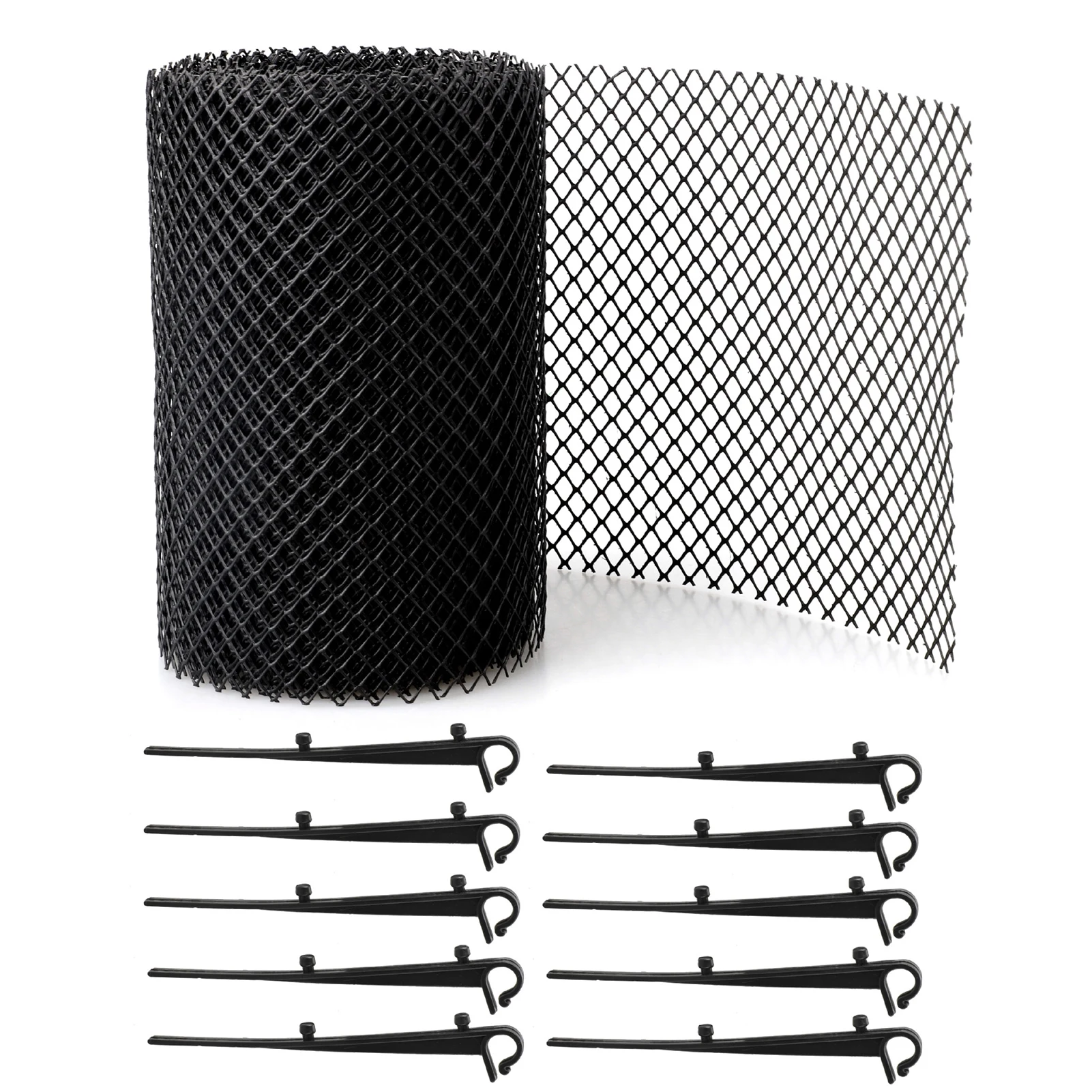 Roof Gutter Guard Mesh Prevents Blockage Leaf Protection Cover Plastic Gutter Net Overflow Cleaning Tool 18x800cm