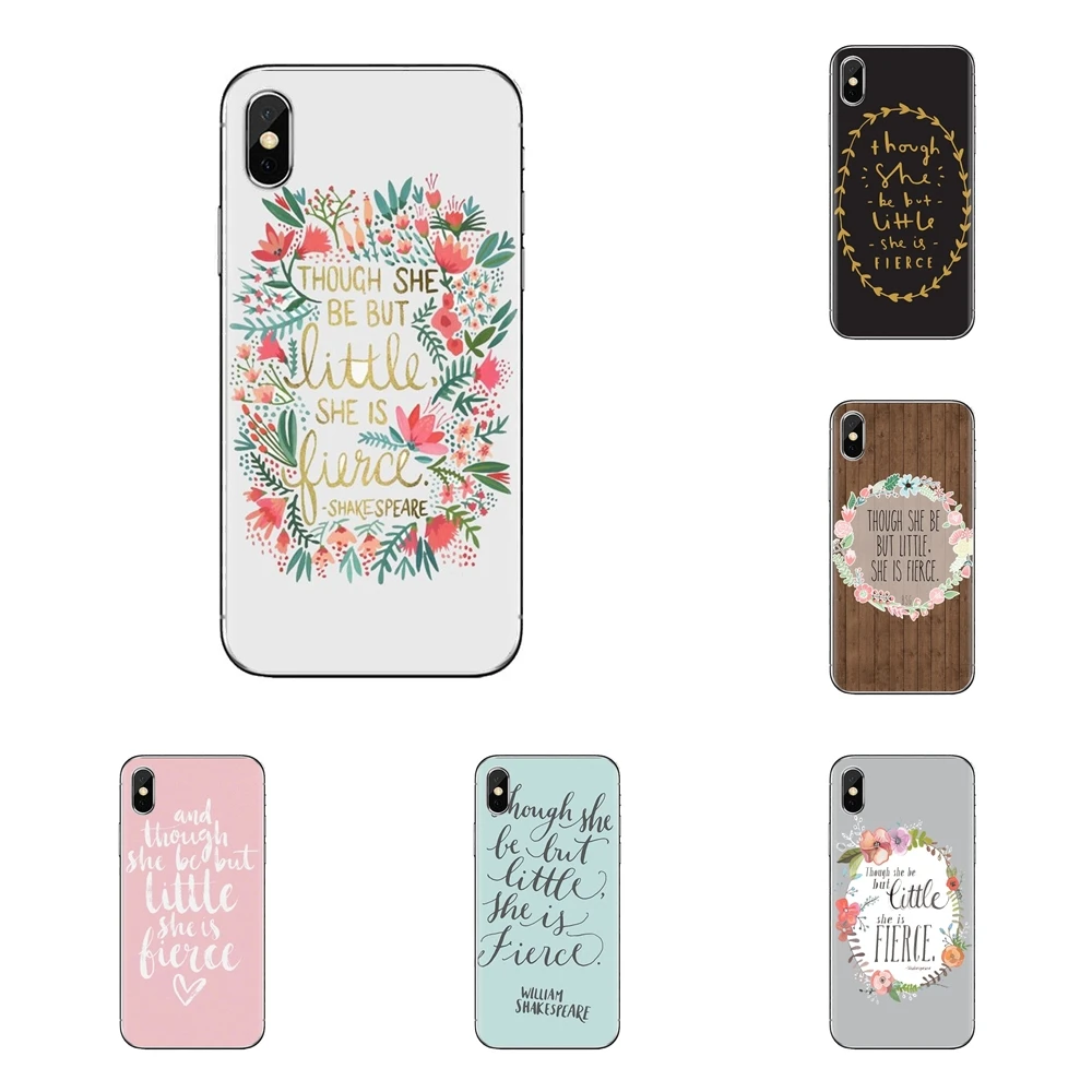 TPU Case Though She Little Fierce Shakespeare For Huawei G7 G8 P7 P8 P9 Lite Honor 4C 5X 5C 6X Mate 7 8 9 Y3 Y5 Y6 II 2 Pro 2017 |