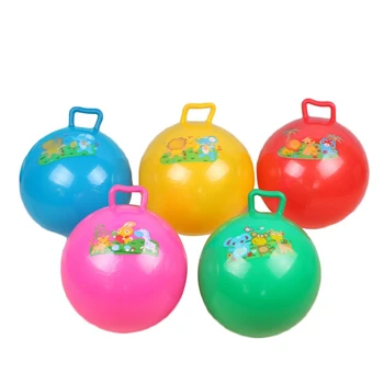 

45cm PVC Inflatable Ball with 2 Handle Space Hopper Ball Jumping Bounce Ball for Kids Adults Outdoor Kindergarten Party Toys