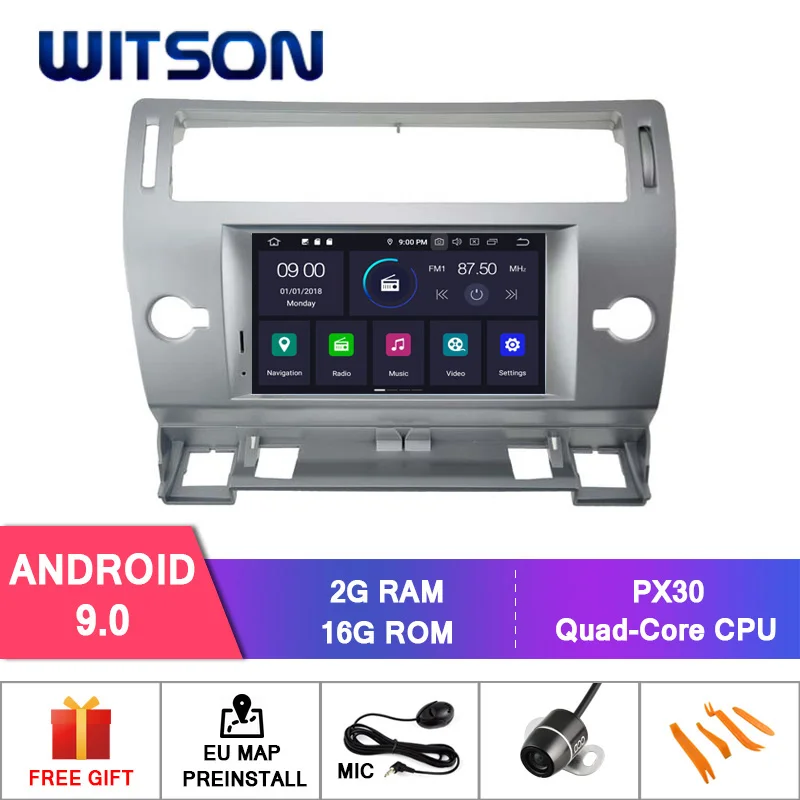 WITSON Android 9,0 ips HD экран для CITROEN C4 2004-2012 автомобильный DVD головное устройство 4 Гб ram+ 64 Гб FLASH 8 Восьмиядерный+ DVR/wifi+ DSP+ DAB+ OBD - Цвет: PX30 Android 9.0