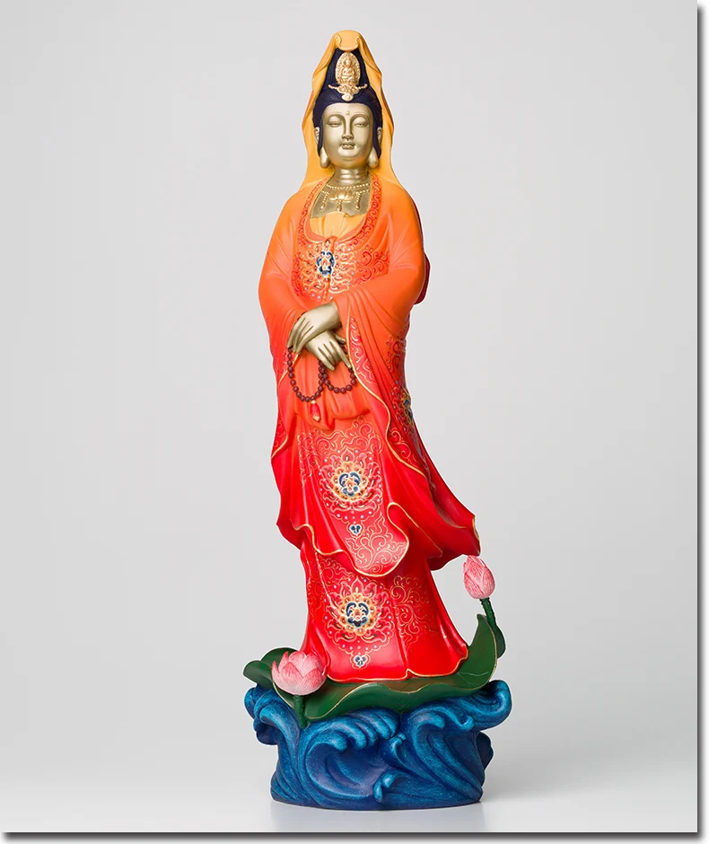 Guan Yin Holzskulptur Kwan Yin Holzfigur Kuan Yin Bodhisattva China Buddha 50 cm 