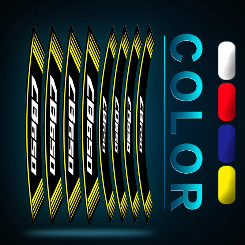 Motorcycle sticker stripe logo tire decoration inner edge reflection wheel decal for HONDA CB650 cb650 chinese style spiral pattern gold edge ceiling lamp 3w 5w 220v led recessed lights luxury home decoration kitchen bedroom luster