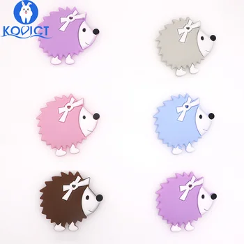 

kovict Hedgehog Baby silicone Teether rodent BPA food Free Silicone Teething Nursing Pacifier Clip silicone beads