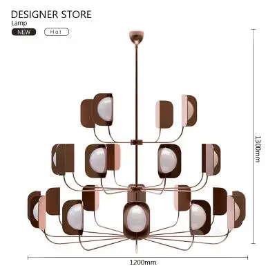 D120 X H130CM Пост-современный минималистичный роскошный креативный Модный американский дизайнер модель спальни гостиной люстра led - Цвет корпуса: D120 X H130CM