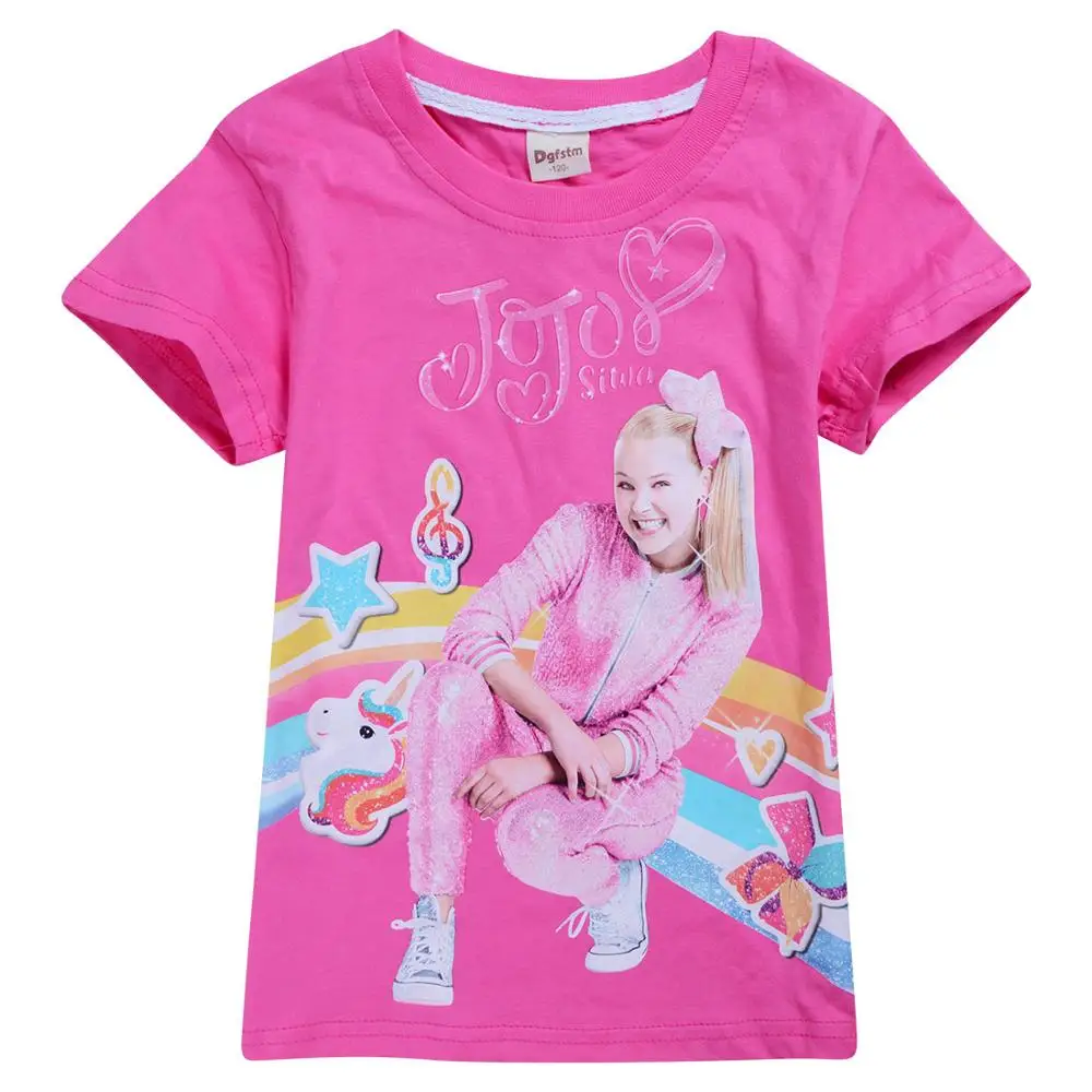 JOJO SIWA/Хлопковые футболки для девочек от 4 до 14 лет коллекция 2018 года летняя