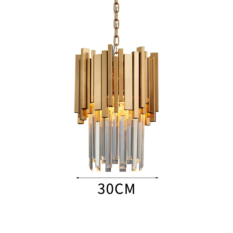 LukLoy современный золотой хромированный Потолочный подвесной светильник с хрустальным эффектом K9 хрустальный подвесной светильник для гостиной для столовой комнаты и прихожей - Цвет корпуса: Gold