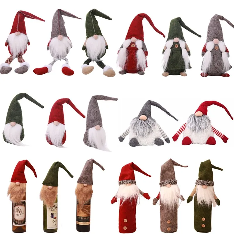 

New Cute Beard Christmas Elf Doll Decoration New Year Festival Dinner Christmas Decorations for Home 2019 Christmas Party Decor