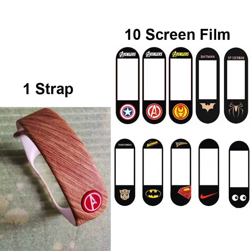 

For Xiaomi Mi Band 4 Bracelet Strap Miband 4 Silicone Wristband Screen Film Protector 11Pcs
