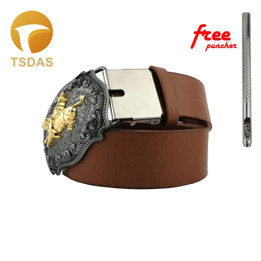 Western Buckles Серебряные; золотые в ковбойском стиле с металлическими пряжками и подходит для детей на возраст от 4 см Ширина ремень