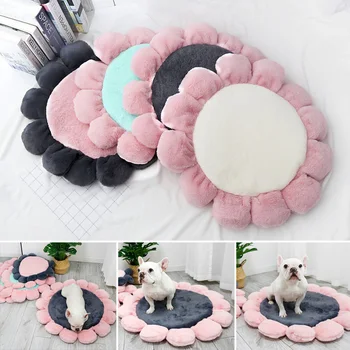 

HOT Super Soft Round Velvet Flower Pet Mat Living Room Bedroom Children's Room Thick Pet Pad NDS