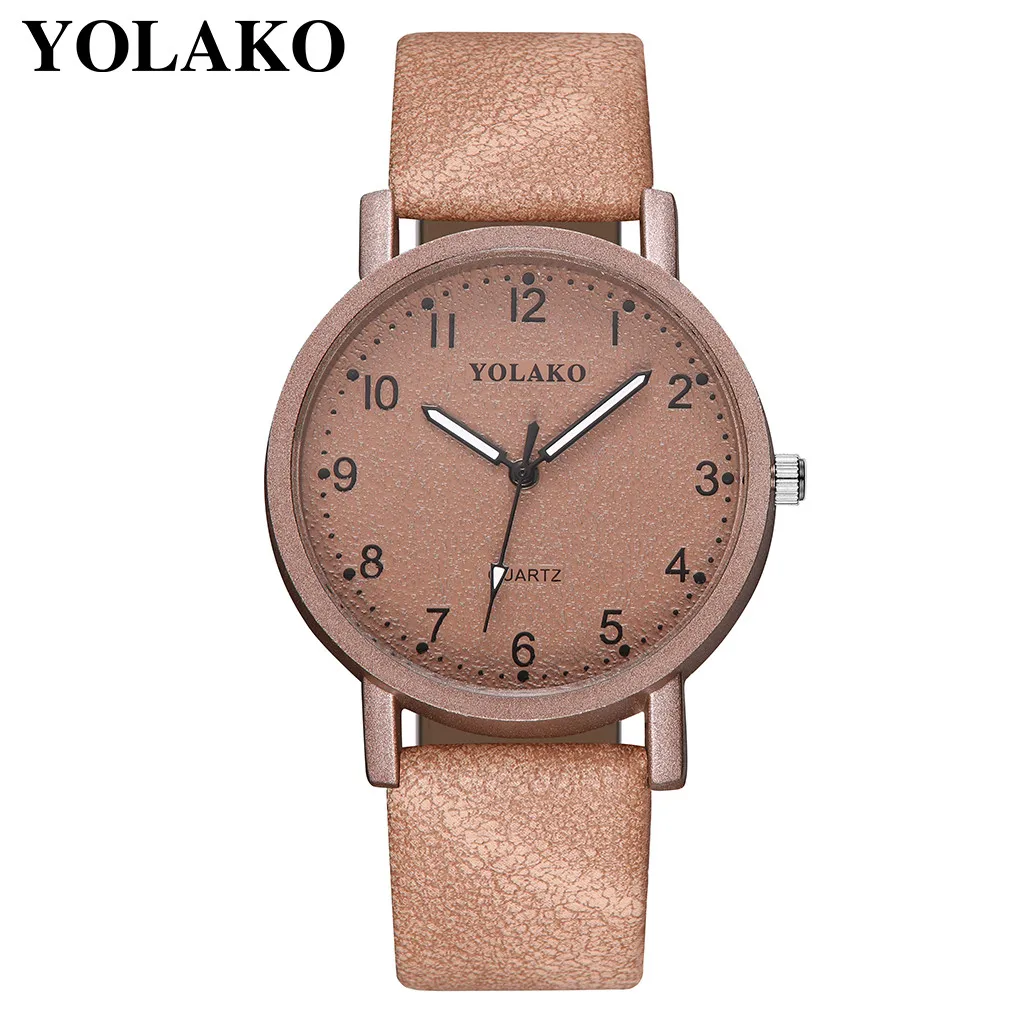 YOLAKO женские часы reloj mujer Часы montre femme Модные Простые градиентные циферблат с алмазным ремешком женские кварцевые часы - Цвет: As the photo show