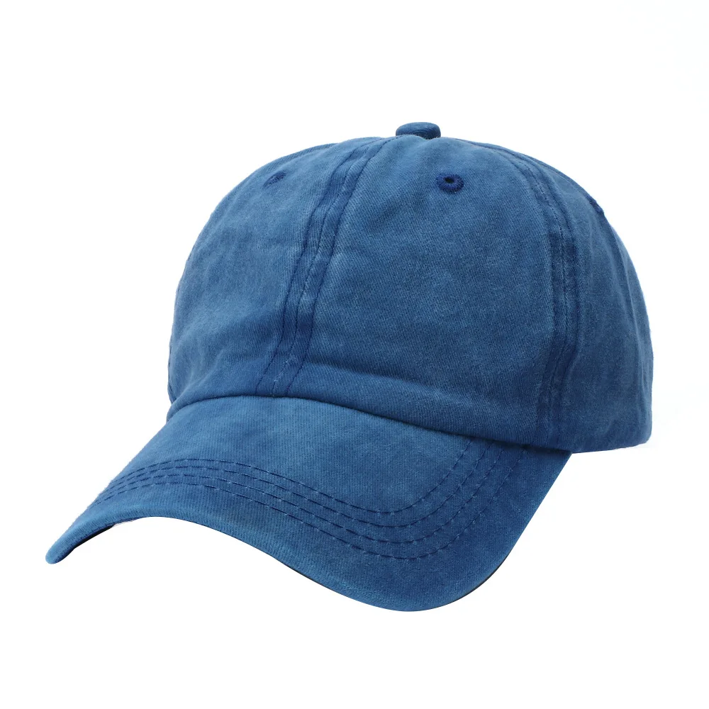 hat Women European and American truck drivers wash couples to make old baseball caps and men's denim curved eaves caps
