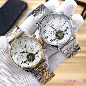 

Patek- Philippe- New Automatic Mechanical Men Watch Silver Blue Stainless Steel Transparent Sapphire Glass AAA Glide Watches 157