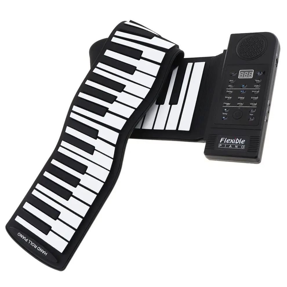 Гибкий цифровой дисплей 61 клавиша 128 тонов 128 ритмов детские игрушки электронные рулонные пианино встроенный динамик электронный орган