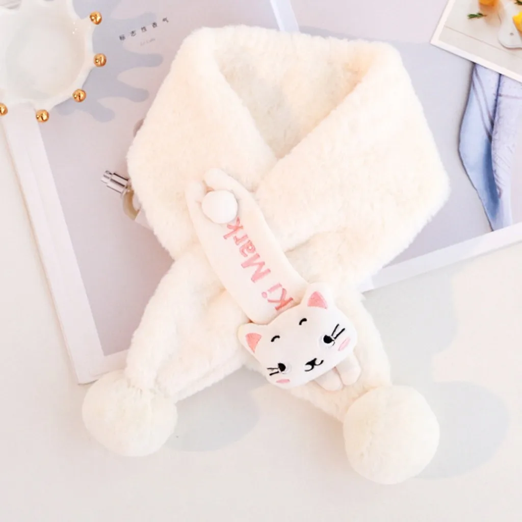 Длинный шарф, модный Детский плюшевый шарф для девочек и мальчиков, шерстяной утепленный ветрозащитный шарф, Одноцветный осенне-зимний шаль, роскошный бренд