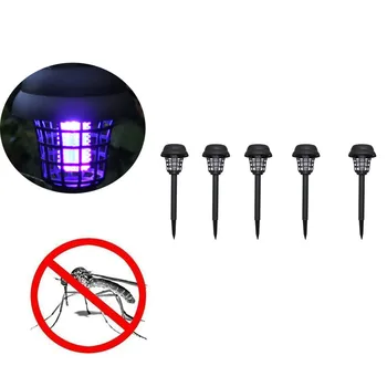 

5PCS Solar Mosquito Killer Lamps Garden Lawn Light Solar Powered LED Light Garden Mosquito Pest Bug Zapper Insect Repellents