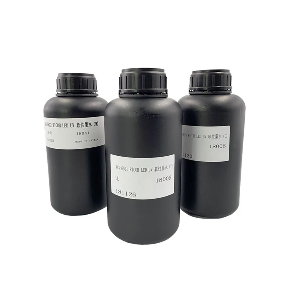 6 цветов улучшенный Универсальный светодиодный УФ чернила для Ricoh печатающей головки(K C M Y W) с высоким качеством - Цвет: 6x1000ml