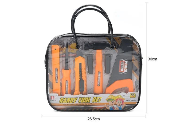 

Hot Selling Boy Play House Children Toolbox Toy Engineer Maintenance Model Screw Driver Hammer Toy