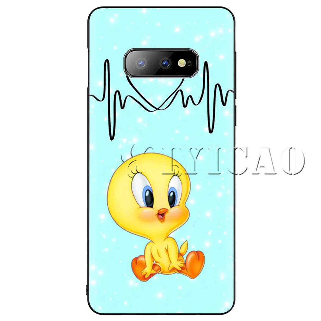 IYICAO милый мультфильм Твити Мягкий силиконовый чехол для samsung S6 S7 S8 Edge S9 S10 Plus S10e