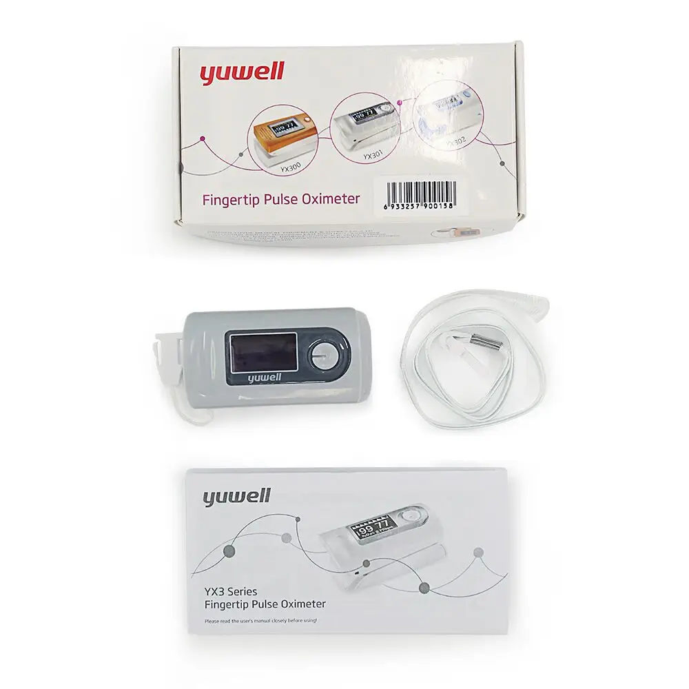 Портативный Пульсоксиметр Yuwell YX301 SPO2 PR, пульсоксиметр, насыщение крови кислородом, светодиодный дисплей, инструмент для ухода за здоровьем