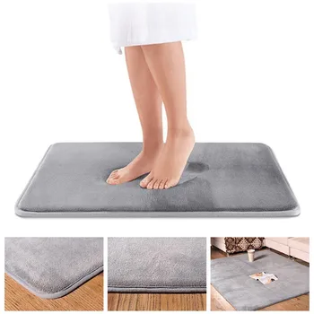 

2020 New Arrival Memory Bath Mat, Anti Slip Bath Rug with Strong Absorbent Bathroom KItchen Decor Machine Washable Shower Rug H5