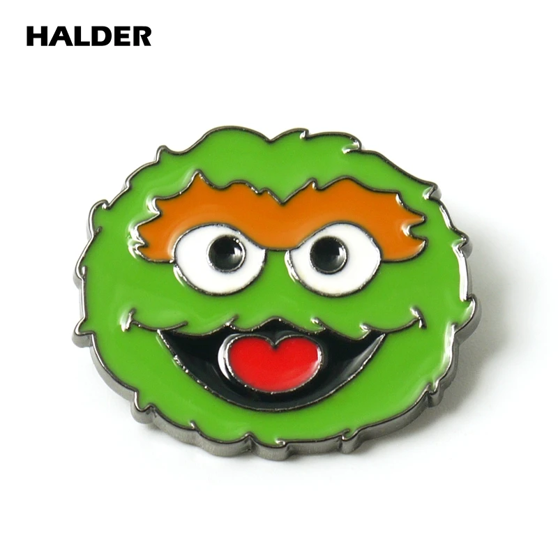 BR0024 halder Улица Сезам Элмо птица Печенья Монстр Оскар Grouch броши-Значки для лацкана одежда значок для рюкзака украшения из джинсы