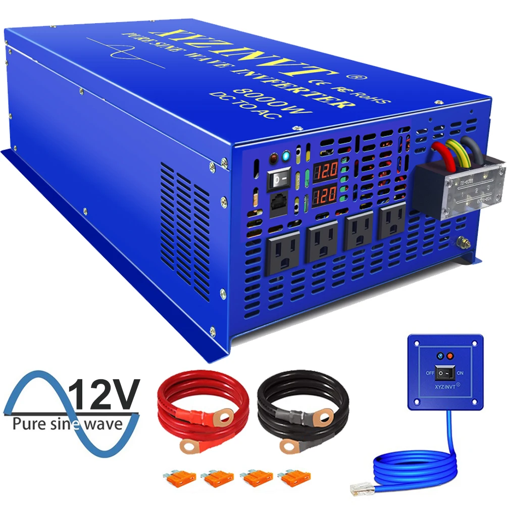 Лидер продаж немодулированный синусоидальный инвертор XYZI NVT 8000 Вт 12 В 24 36 48
