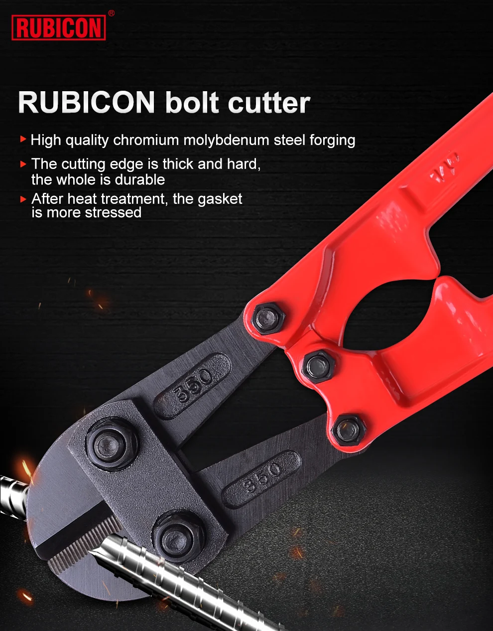 18inch Heavy Duty Steel Bolt Chain Lock Wire Cable Cutter Metal Rod Cutting Tool