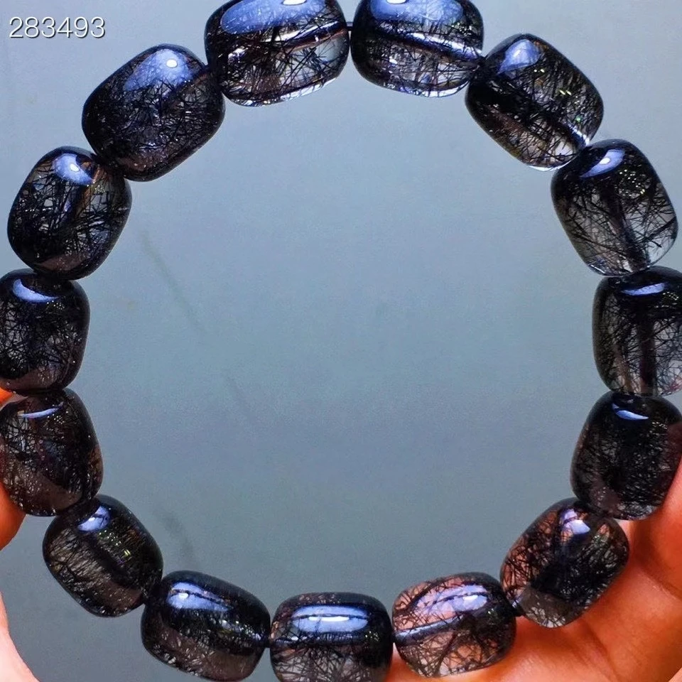 海外輸入 男性と女性のための発光クォーツ天然石ブレスレット 13 7x11mm 透明な天然石 黒い色 ビーズ 時計aaa Sale 送料無料 Jb Bike Marafistudio Com