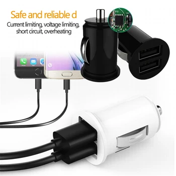 

2. 5V Dual USB car charger 2 port Cigarette Lighter Adapter Charger USB Power Adapter For Samsung Xiaomi Universal