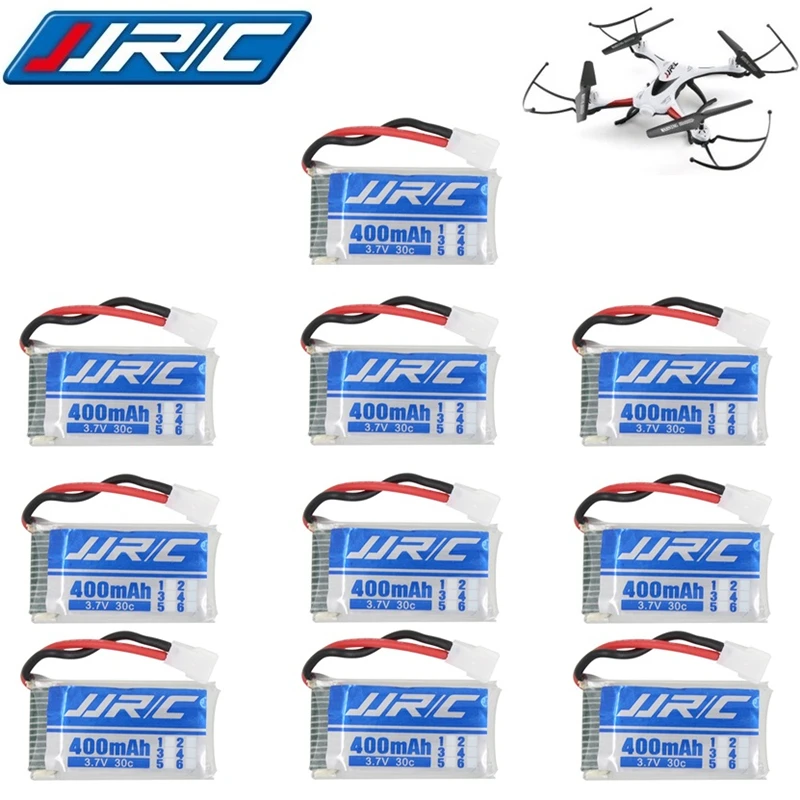 Lot de 10 Batteries Lipo 3.7V 400mAh 30C pour JJRC H31 RC