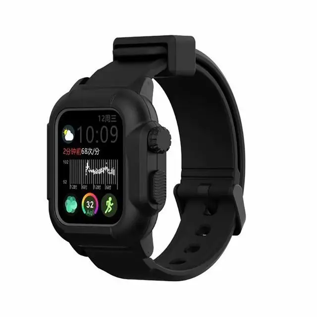 

DSstyles Case for Apple Watch Band 4 iWatch Bands Silicone Strap 44mm 40mm Bracelet Smart Watch Accessories