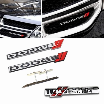

3D Metal Car Sticker For Dodge Charger Challenger Ram Viper Jcuv Caravan Durango SRT Auto Front Grille Emblem Styling Decoration