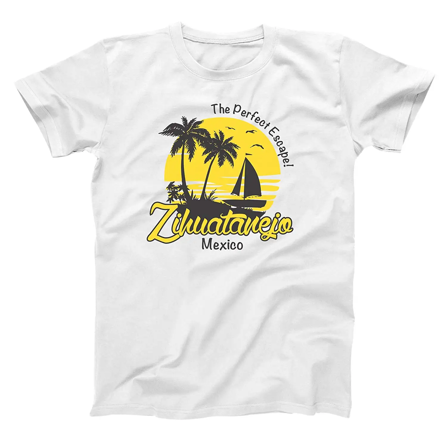 

Zihuatanejo Mexico Funny Retro Classic Shawshank 80s 90s Movie Humor Mens Shirt Short Sleeve