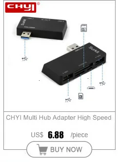 CHYI 5 в 1 USB концентратор Многофункциональный USB 2,0 концентратор 3 порта удлинитель адаптер с Micro SD/устройство считывания SF карт для компьютера PC Аксессуары