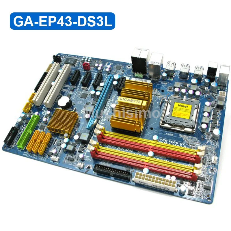 LGA 775 Gigabyte GA-EP43-DS3L рабочего Материнская плата EP43-DS3L P43 LGA 775 DDR2 16G SATA2 USB2.0 блок питания ATX EP43-DS3L материнская плата Тесты