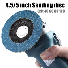 Disques à lamelles 115/125mm 4.5/5 ", grain 40/60/80/120, 1 pièce, pour meuleuse d'angle, outils en bois abrasif 