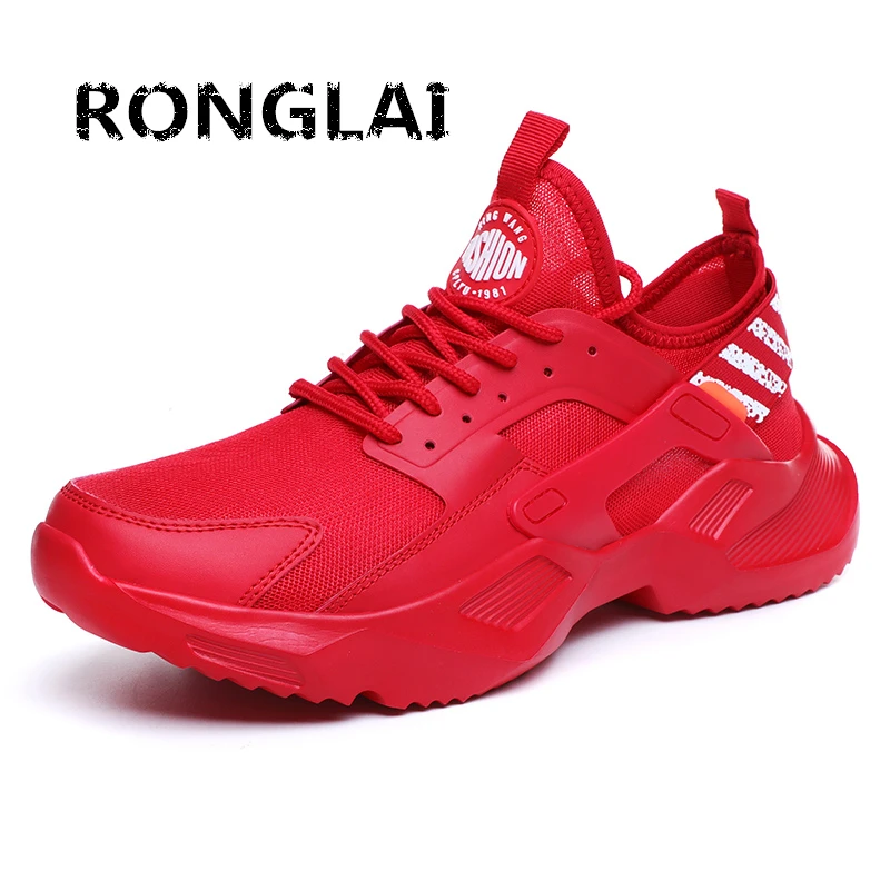 

Fashion men's running shoes breathable sports shoes casual trend comfortable large size men's shoes lightweight wild RONGLAI