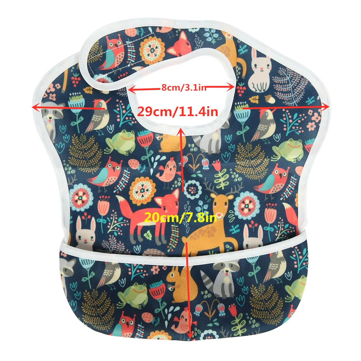 [Sigzagor]1 Baby Bib Feeding Waterproof With Pocket 6 to 24 months