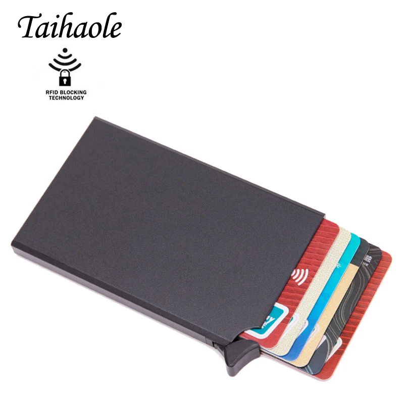 

Новинка, держатель для кредитных карт с защитой от кражи и радиочастотной идентификацией, тонкий чехол для кредитных карт, унисекс, автоматически прочный металлический телефон, деловой мини