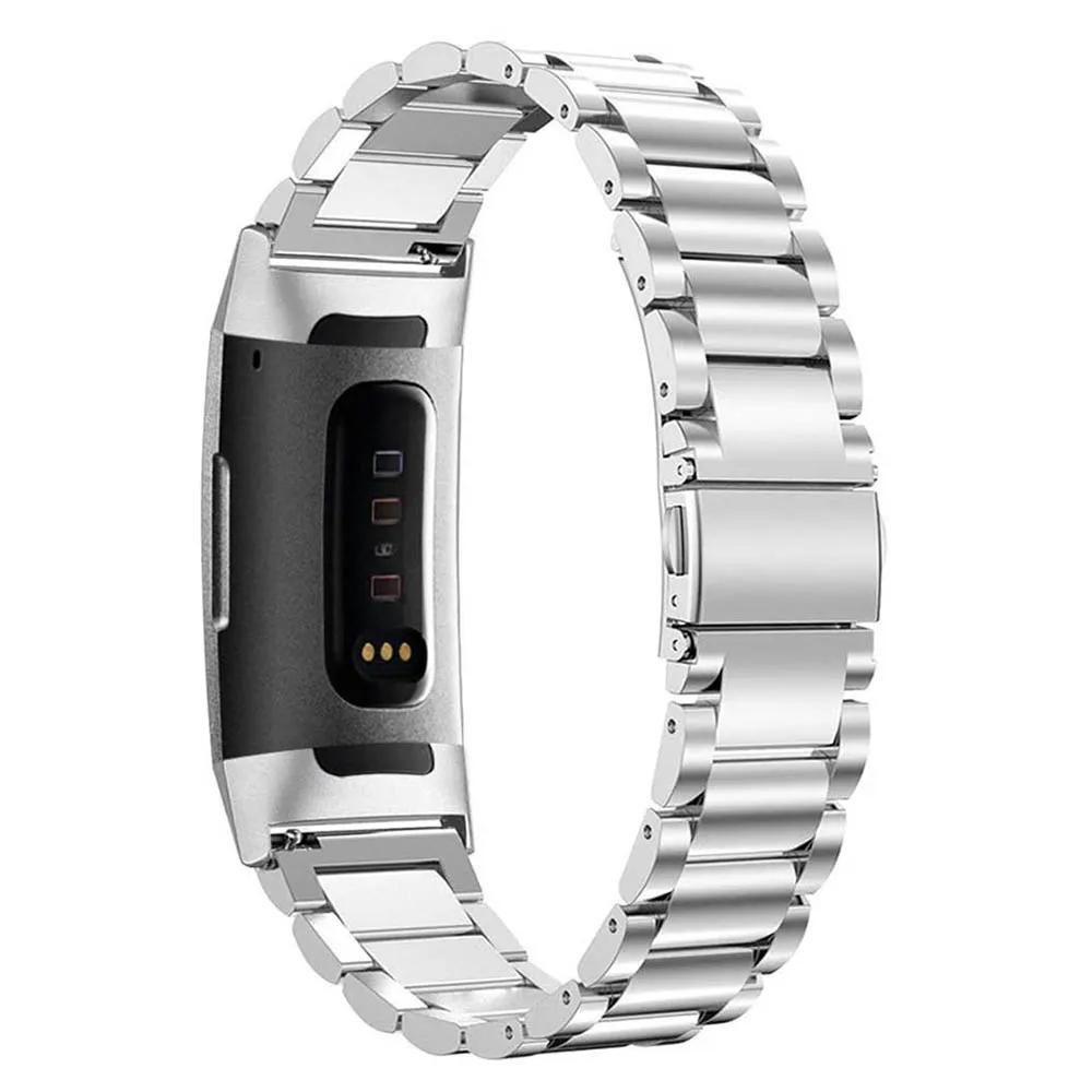 Sleek Black Stainless Steel Watchband Strap - Premium Metal Replacement Bracelet