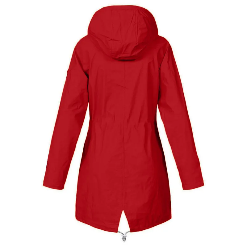 Красное зимнее женское пальто на молнии, однотонное, простое, теплое, Kawaii, повседневное, Женское пальто, корейская модная одежда, женский плащ, ветрозащитный, O24