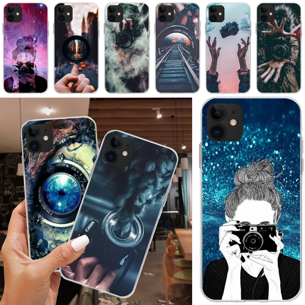 Baweite Camera Wallpaper Bling Cute Phone Case For Iphone 5c 5 5s Se 7 8 Plus X Xs Xr Xs Max 11 11 Pro 11 Pro Max Half Wrapped Cases Aliexpress