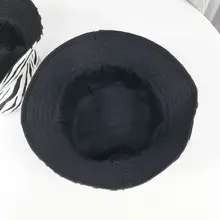 Унисекс искусственная фетровая шляпа Harajuku с принтом зебры, двусторонняя Панама LX9E