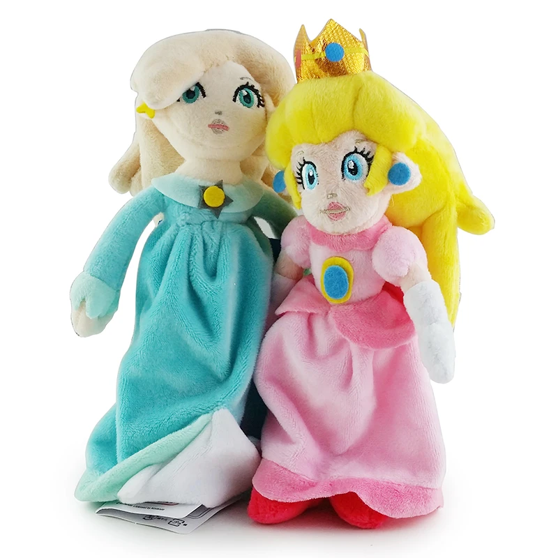 2 шт. Kawaii Супер Марио розовый синий принцесса плюшевая игрушка аниме милые мягкие PP хлопковые куклы для детей Рождественский подарок