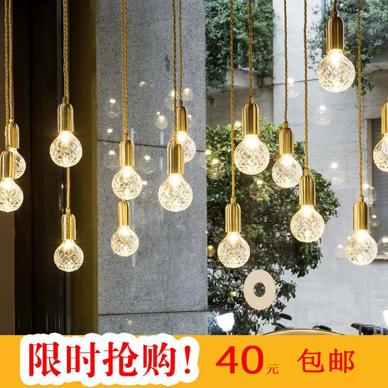 

modern lustre pendente crystal living room restaurant Home Decoration E27 Light Fixture industrial lamp deco maison