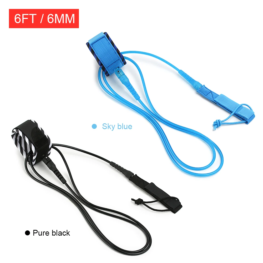 6FT Paddle Leash Surf Leash Surfboard Smooth Steel Swivel Surfing Leg Rope Smooth Steel Paddle board